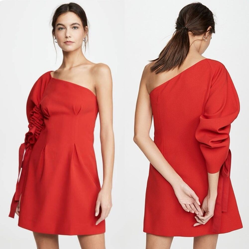 Goen. J Red One-shoulder Mini Dress